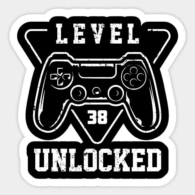 Level 38 Unlocked Sticker by GronstadStore